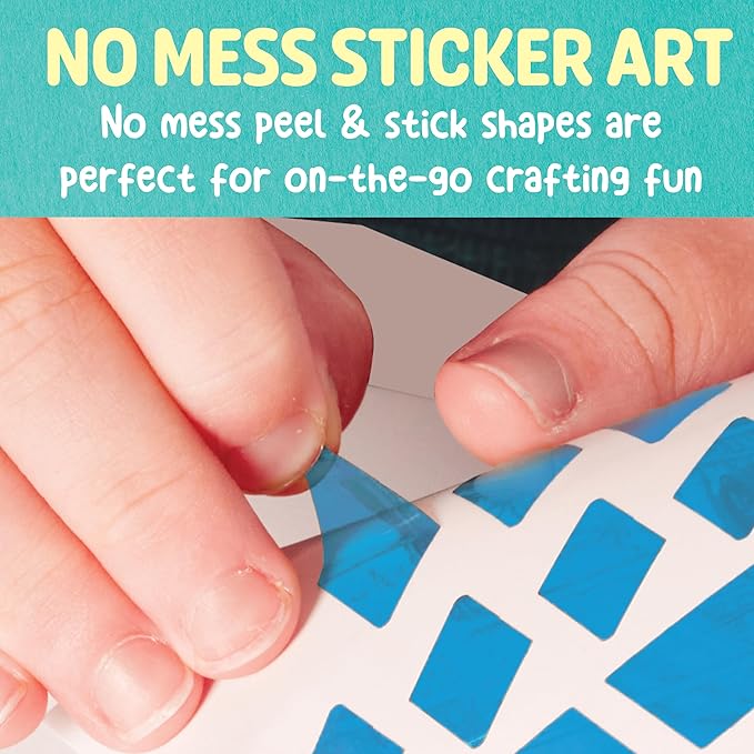 Creativity for Kids Sticker Sun Catchers Mini Craft Kit: Create 2 Suncatchers - Toddler Stocking Stuffers and Gifts Ages 3-4+, Arts & Crafts for Kids, Window Art for Kids