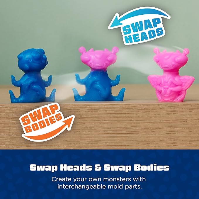 Elmer’s Squishies Mix and Match, DIY Squishy Toys, Kids Crafts, Creates 2 Mix and Match Characters, 12 Piece Kit