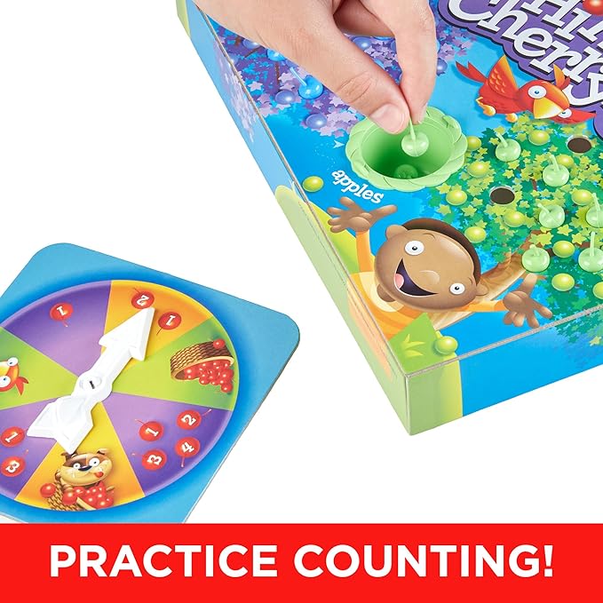 Hasbro Gaming Hi Ho Cherry-O Board Game | Preschool Games for Kids | 2-4 Players | Easter Gifts for Girls & Boys | Ages 3+ (Amazon Exclusive)