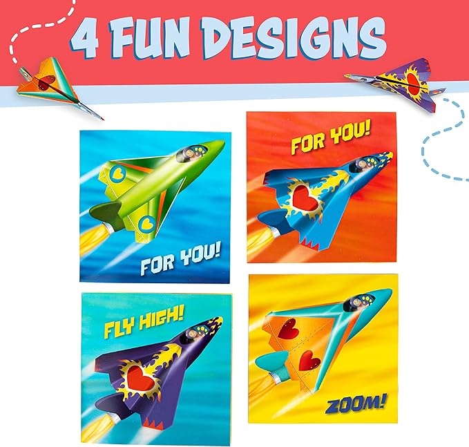 PEACEABLE Kingdom Card Paper Plane Super Valentines, 1 EA