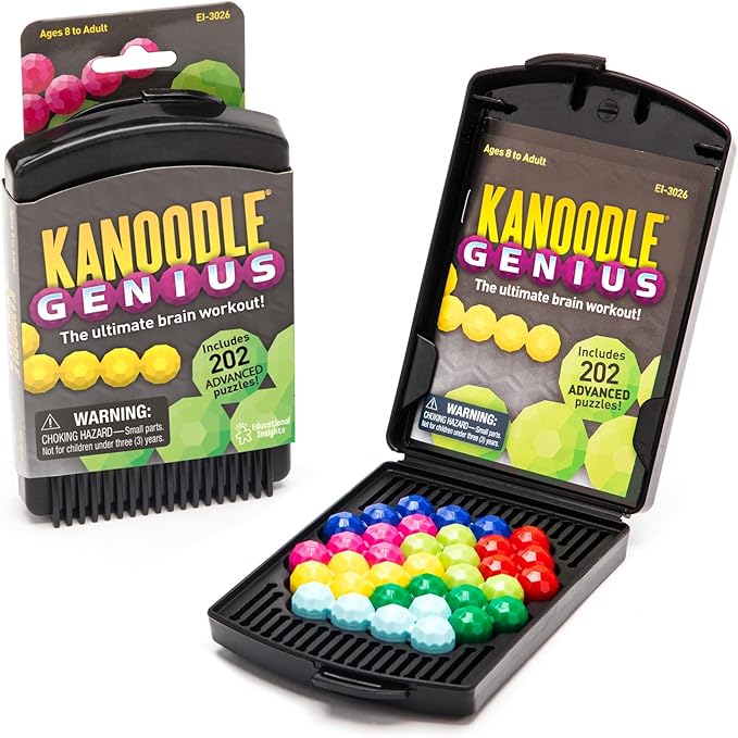 Educational Insights Kanoodle Genius 3-D Puzzle Brain Teaser Game for Adults, Teens and Kids, Travel Games, Gift for Ages 8+