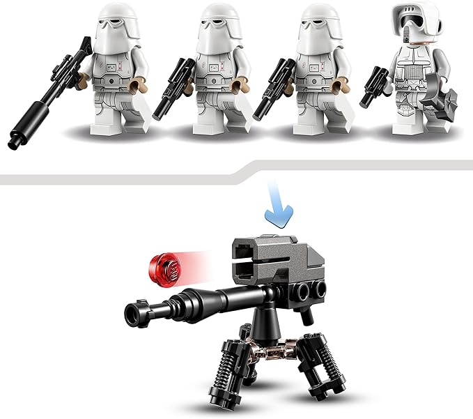 LEGO 75320 Star Wars Snowtrooper Battle Pack, Collector Set with 4 Figures, Blaster and Toy for Children Aged 6 Years +