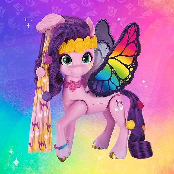 My Little Pony Toys Princess Pipp Petals Style of The Day, 5-Inch Hair Styling Dolls, Toys for 5 Year Old Girls and Boys