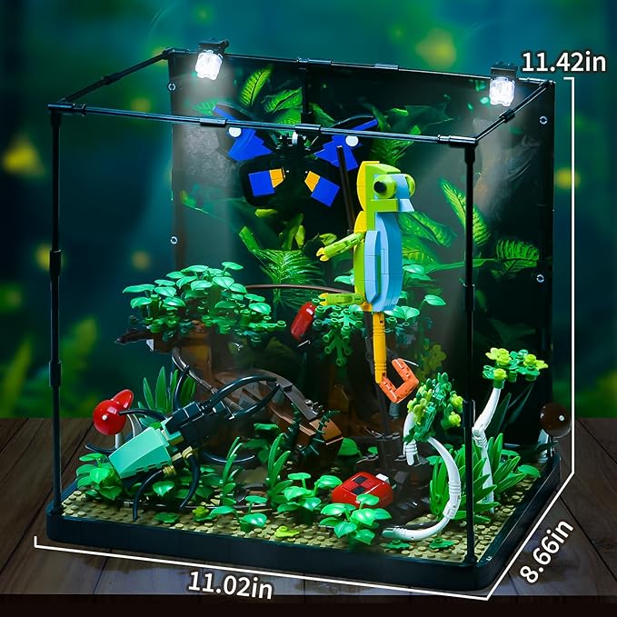 Flower Insects Collection Building Set for Kids, Animals Insect Creative Model Building Toys,with Chameleon,Ladybug,Butterfly,Birthday Gift for Adults and Boys 8 10 14+(1358PCS)