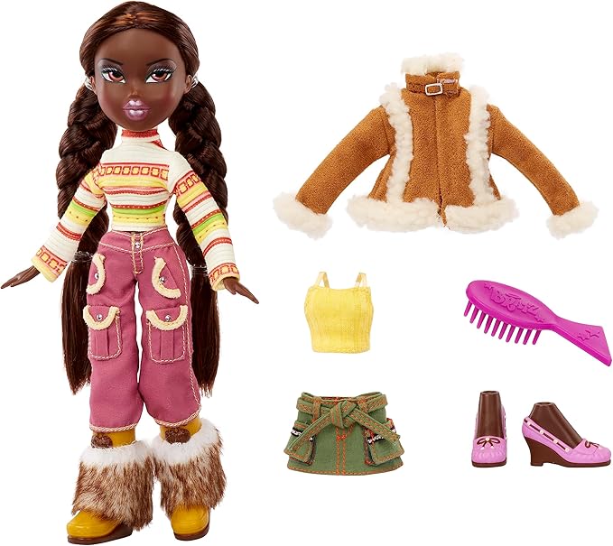 Bratz Original Fashion Doll Felicia Series 3 with 2 Outfits and Poster, Collectors Ages 6 7 8 9 10+