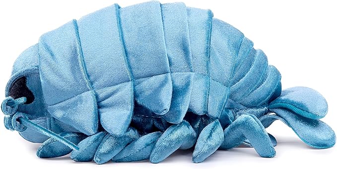 ZHONGXIN MADE Isopod Plush - Lifelike 12” Blue Isopod Stuffed Animal, Realistic Bathynomus Giganteus Arthropod Insect Plushie, Soft Crustaceans Animals Toys Model Dolls Gifts for Kids