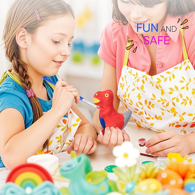 Neliblu Dinosaur Painting Set for Kids - DIY Craft Kit with Ceramic Figurine - Paintable Dino Art Activity for Toddler - Educational Toy for Dinosaur Enthusiasts - Dinosaur Painting Kit