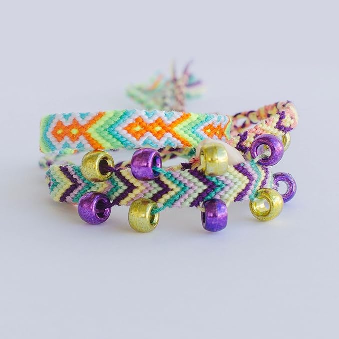 Choose Friendship, My Friendship Bracelet Maker Ultimate Expansion Pack, 120 Pre-cut Threads and 225 Beads, Makes 24-48 Bracelets