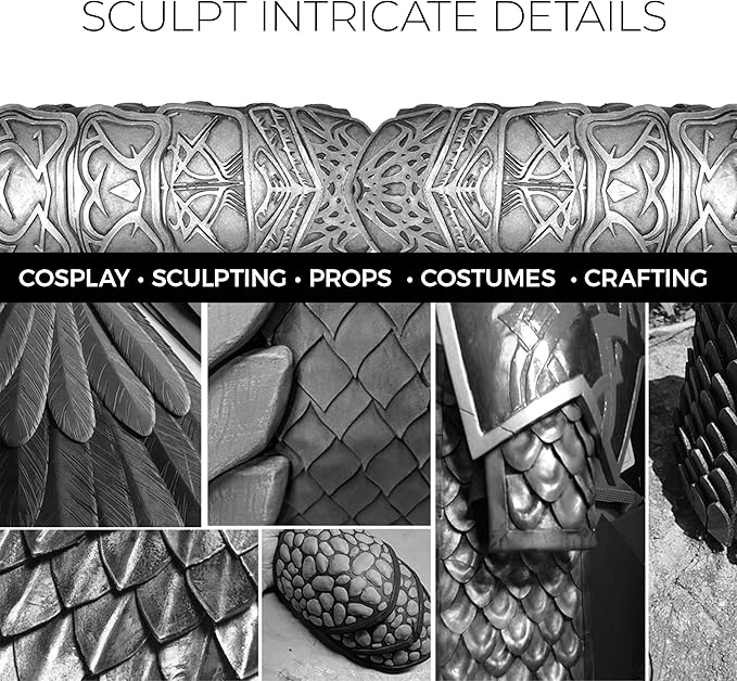 Foam Clay Air Dry Modeling Clay - Moldable Cosplay Soft Clay for Slime Add Ins, Molding Clay for Sculpting with Eva Foam - 300 Gram Gray Air Dry Clay