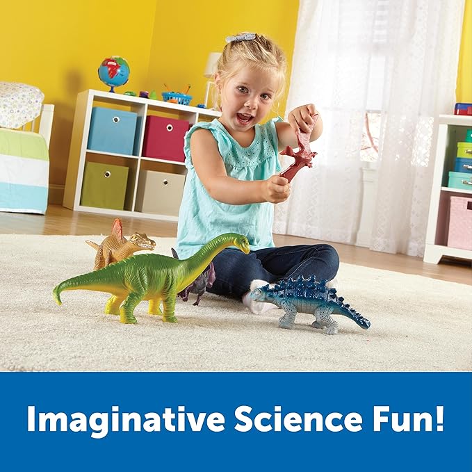 Learning Resources Jumbo Dinosaurs Expanded Set - 5 Pieces, Ages 3+, Dinosaurs for Toddlers, Dinosaurs Action Figure Toys, Kids' Play Dinosaur, Dinosaur toys for kids