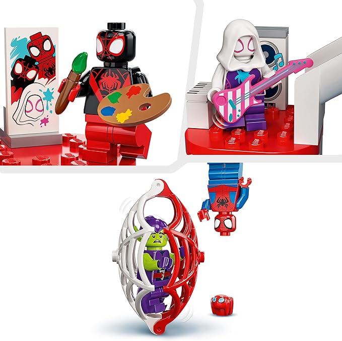 LEGO® Super Heroes Marvel Spidey and His Amazing Friends Spider-Man Webquarters Hangout 10784 Building Kit;Marvel Minifigures