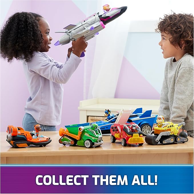Paw Patrol: The Mighty Movie, Remote Control Car with Molded Mighty Pups Chase, Kids Toys for Boys & Girls 3+