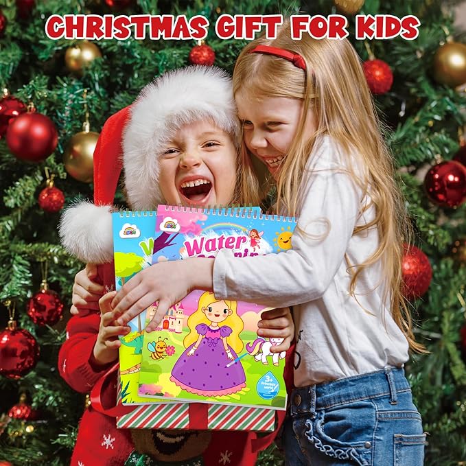 ZMLM Paint with Water Books for Kids - Easter Basket Stuffers Mess Free Coloring Activity for Toddlers - Arts & Crafts Gifts Toys for Valentines Birthday Christmas Boy Girls Ages 4 5 6 7 8(Princess)