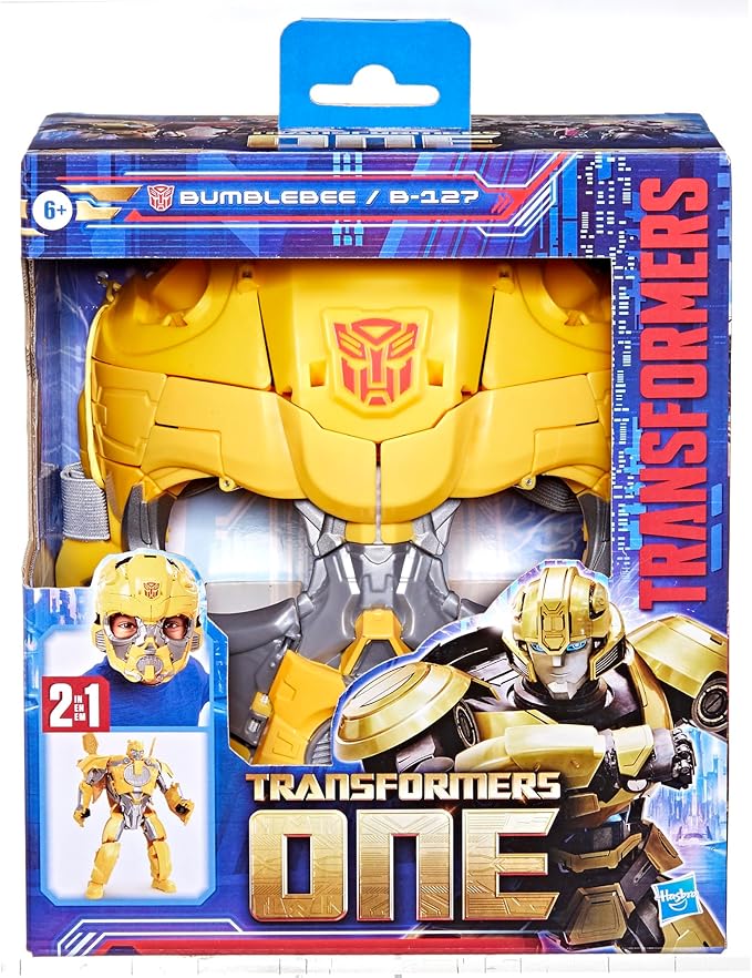 Transformers One 2 in 1 Bumblebee B-127 9.8 Inch Robot Action Figure, Converts to Mask, Interactive Toys for Boys and Girls Ages 6 and Up
