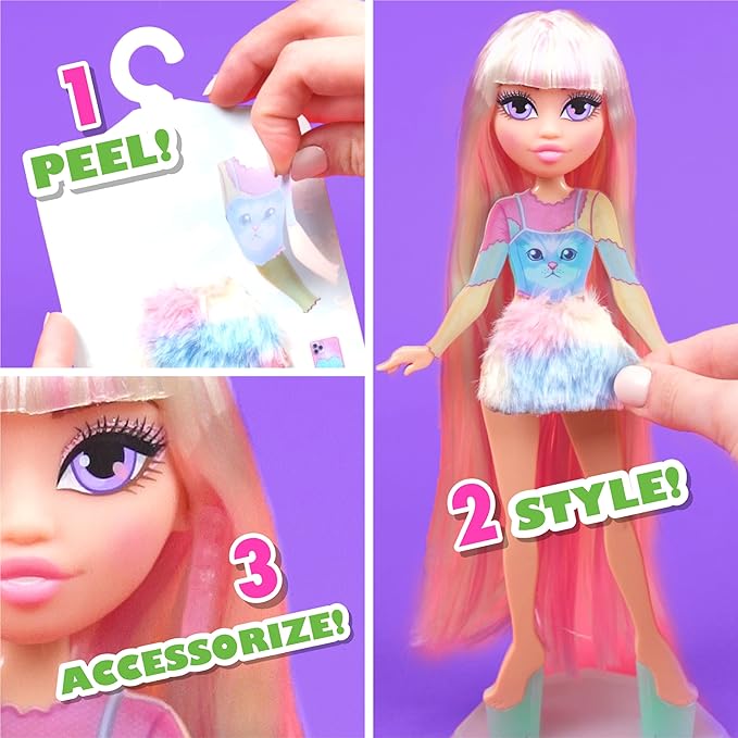 Just Play Style Bae Kiki 10-Inch Fashion Doll and Accessories, 28-Pieces, Kids Toys for Ages 4 Up