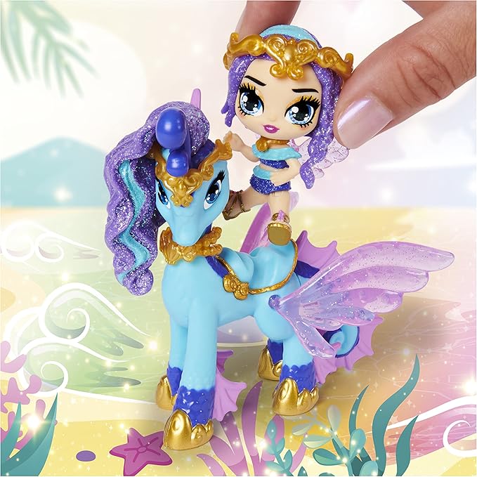 Hatchimals Pixies Riders, Lagoon Lily Pixie and Seastallion Glider Set with Mystery Feature