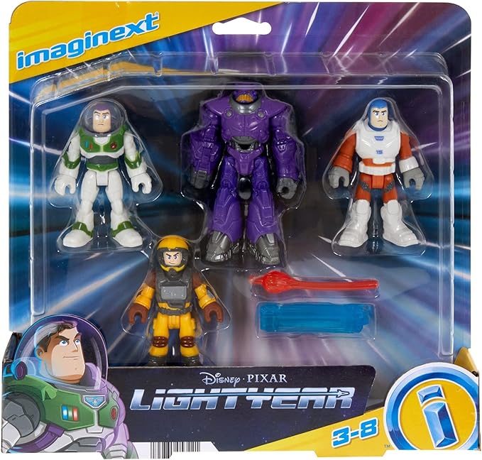 Disney and Pixar Lightyear Toys, Imaginext Buzz Lightyear Mission Multipack Figure Set for Preschool Pretend Play Ages 3-8 Years