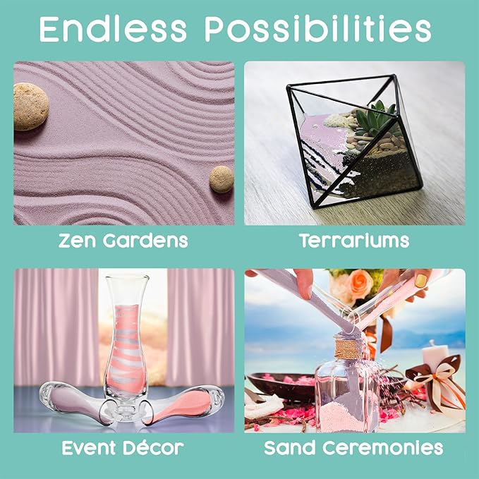 Sandsational Sparkle Quartz Unity Sand, 1 LB (16 oz), Colored Sand for Weddings, Vase Filler, Home Décor, Craft Sand, Aquarium Sand, and More
