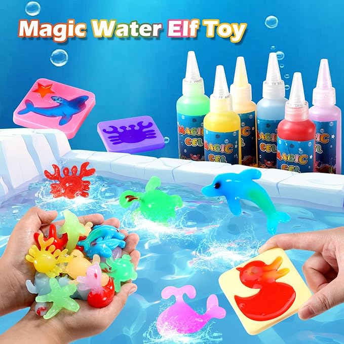 VXIENFTU Magic Water Elf Toy Kit for Kids,Aqua Fairy Water Gel Kit,DIY Magic Water Gel Craft Kit,Gift for Christmas, Birthday Gifts, for Boys Girls Party Favors