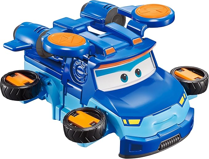 Super Wings - 5" Transforming Leo Airplane Toys Action Figure | Airplane to Robot | Season 5 New Character | Fun Toy Plane for 3 4 5 Years Old Boys and Girls | Preschool Birthday Gift for Kids , Blue