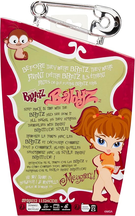 Bratz Babyz Meygan Collectible Fashion Doll with Real Fashions and Pet