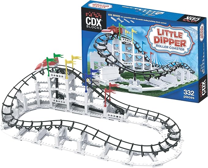 Little Dipper - 324 Pcs, Building Brick Set, Gravity Powered Roller Coaster Model, Promotes STEM Learning