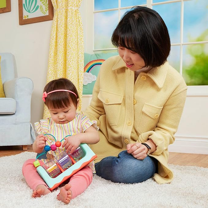 B. toys- B. baby- Bead Maze- Baby Activity Station – Developmental Interactive Baby Toy – Balls, Spinners – Sensory Toys for Babies –Spin, Rattle & Roll- 6 Months +t