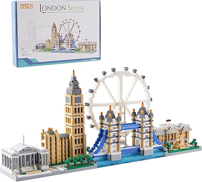 Building Micro Mini Blocks Architecture Skylines Collection Set for Adults London Bridge Mini Bricks for Kids (3430 Pieces)