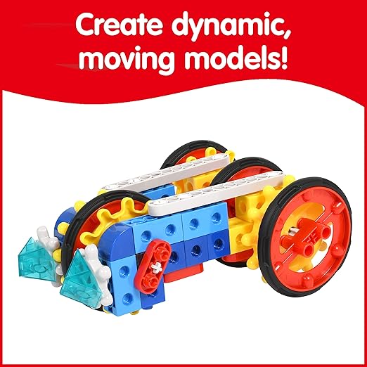 My Gears Transport Set - 118 Pieces - 8+ Activities - Gears Toys for Kids - Build Rotating, Moving Models - Building Toys for Kids Ages 4-8