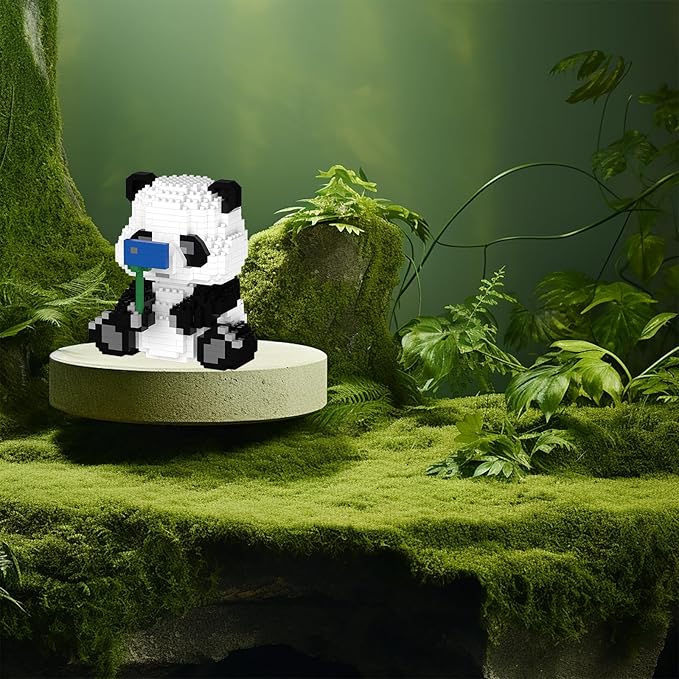 Panda Mini Building Blocks, Micro Building Blocks for Adults and Kids 700 Pieces (Sitting Panda)