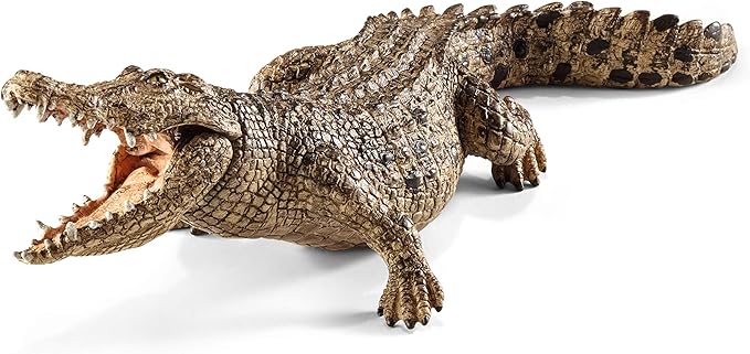 Schleich Wild Life, Realistic Wild Animal Toy For Boys and Girls, Crocodile Toy Figurine with Movable Jaw, Ages 3+
