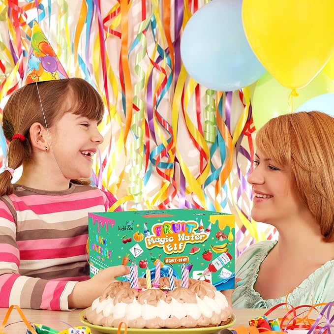 Magic Water Elf Toy Kit, Aqua Fairy Water Gel Kit with 20 Magic Gels, 10 Fruit & Vegetable Molds. Christmas Gifts, Birthday Gifts, Party Favors, Arts & Crafts DIY STEM for Kids (20 Colors)