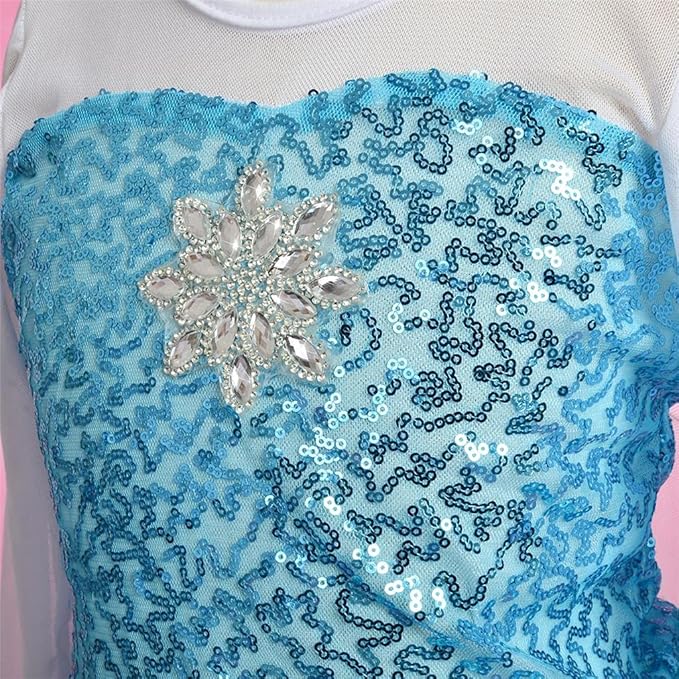 Dressy Daisy Toddler Little Girls' Ice Princess Dress Costume Birthday Halloween Christmas Fancy Party Dresses