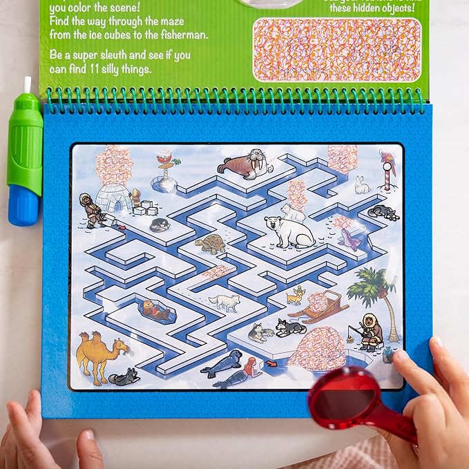 Melissa & Doug On the Go Water Wow! Reusable Water-Reveal Deluxe Activity Pad – Animal Antics