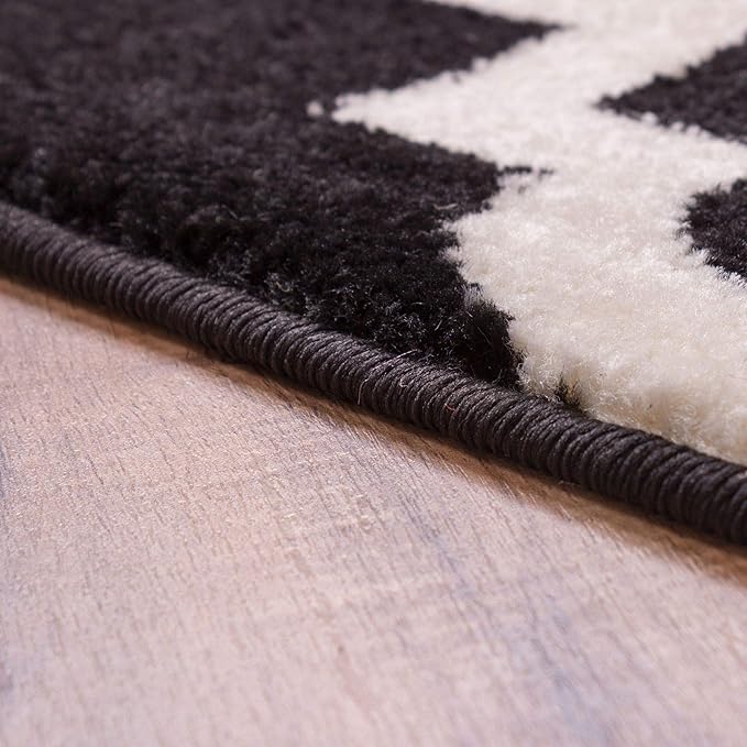 Well Woven Sydney LuLu's Lattice Black Modern Geometric Trellis Area Rug 7'10" x 10'6"