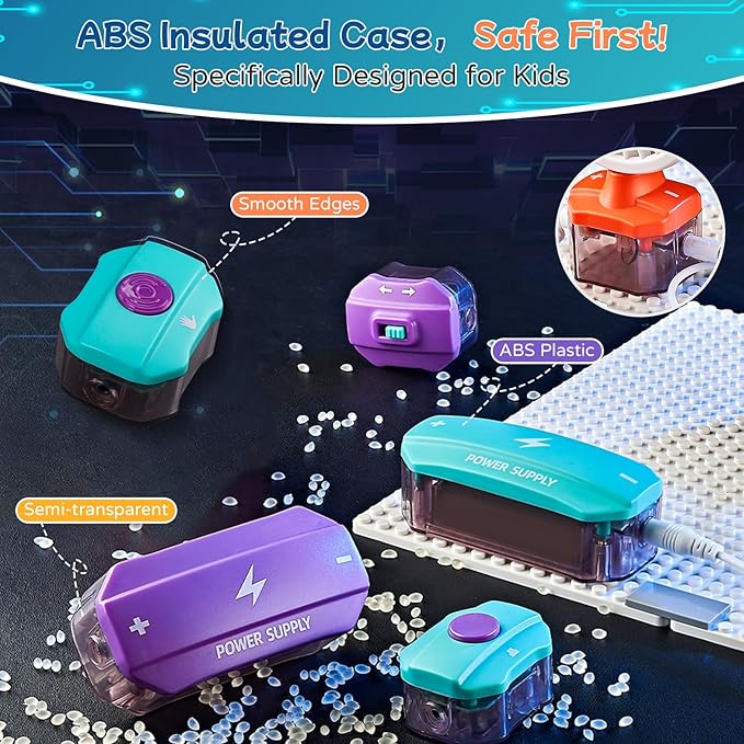 STEM Science Kit for Kids, 45pcs Electronic Science Experiments Toys, Kids Circuit Board Building Set, Science Physics Engineering Projects, School Learning Educational Gifts for Boys Girls 5-7 8-12