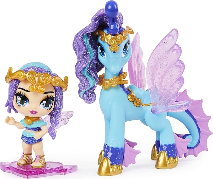Hatchimals Pixies Riders, Lagoon Lily Pixie and Seastallion Glider Set with Mystery Feature