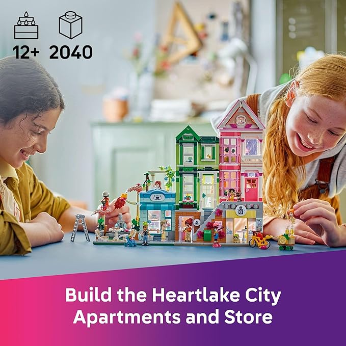 LEGO Friends Heartlake City Apartments and Stores Dollhouse - Toy Building Set for Kids, Girls and Boys, Ages 12+ - Gift Ideas for Birthday - with 7 Minidolls, a Micro-Doll, and More - 42670