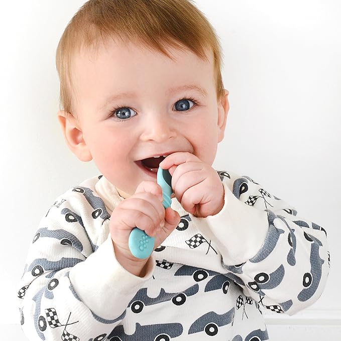 PrimaStella Silicone Chew Spoon Set for Babies and Toddlers - Safety Tested - BPA Free - Microwave, Dishwasher and Freezer Safe