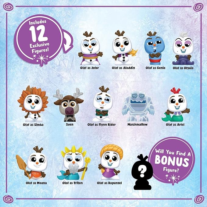 Disney Doorables Olaf Presents Collection Peek, Collectible Blind Bag Figures, Kids Toys for Ages 5 Up, Amazon Exclusive by Just Play