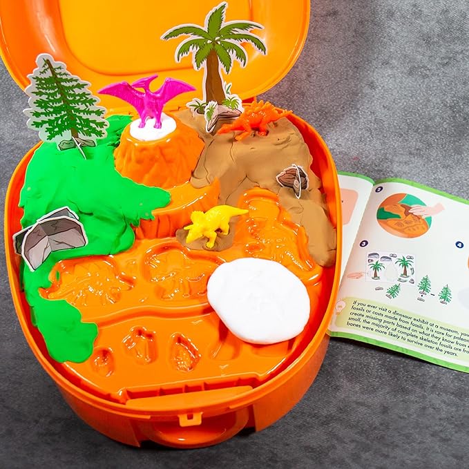 Dinosaur Adventure Pack by Horizon Group USA, STEM Kit, 16 Educational Activities, Includes Reusable Backpack, DIY Foam Dinosaur & Fossils, 42-Piece Card Game & More