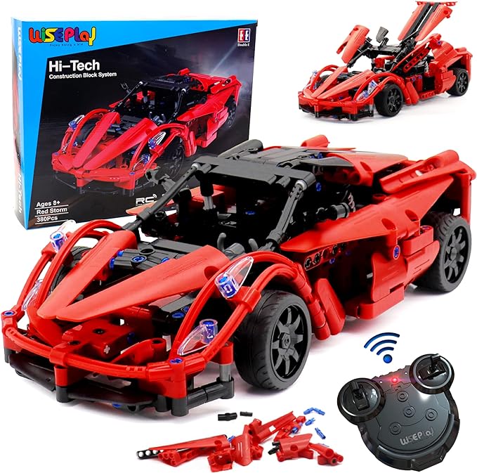 WISEPLAY Stem Projects for Kids Ages 8-12 Year - 380PCS RC Car Kits to Build - STEM Building Toys for Boys Age 8-12 - Model Car Kits to Build for Kids 9-12 - Great Building RC Car Gift for Your Kids