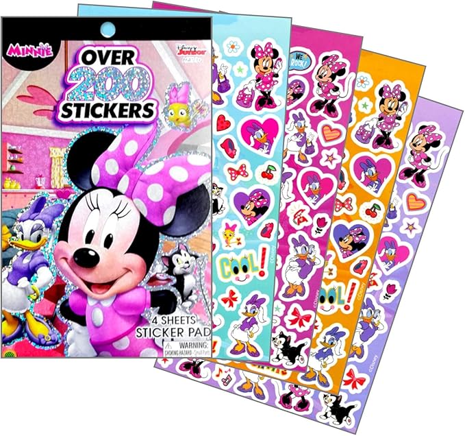 Disney Mickey Mouse Sticker Pad and Minnie Mouse Sticker Pad Set (Over 400 Stickers total!)