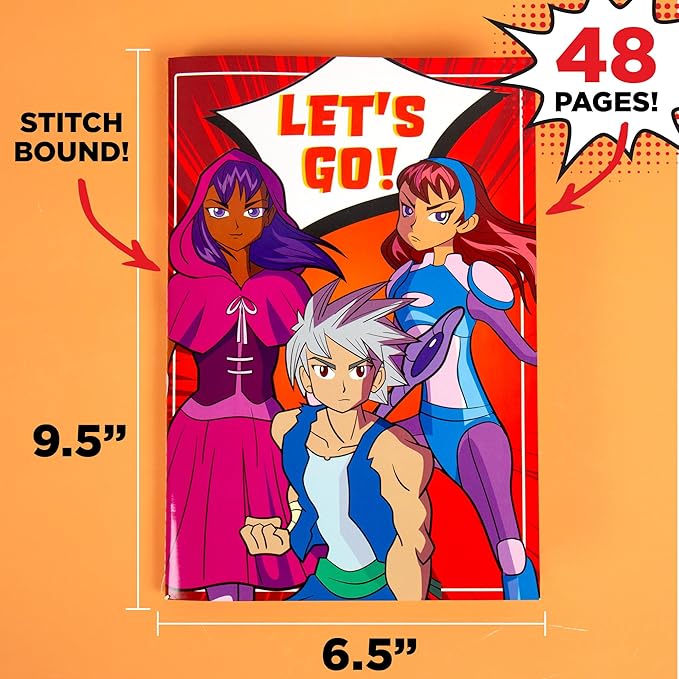 Made By Me Anime Color & Design Artist Set, 22-Piece Art Set, How to Draw Anime, Create Your Own Comics, Make Your Own Manga & Anime Sketchbook, Gifts for Anime Enthusiasts, Arts & Crafts for Kids 6+