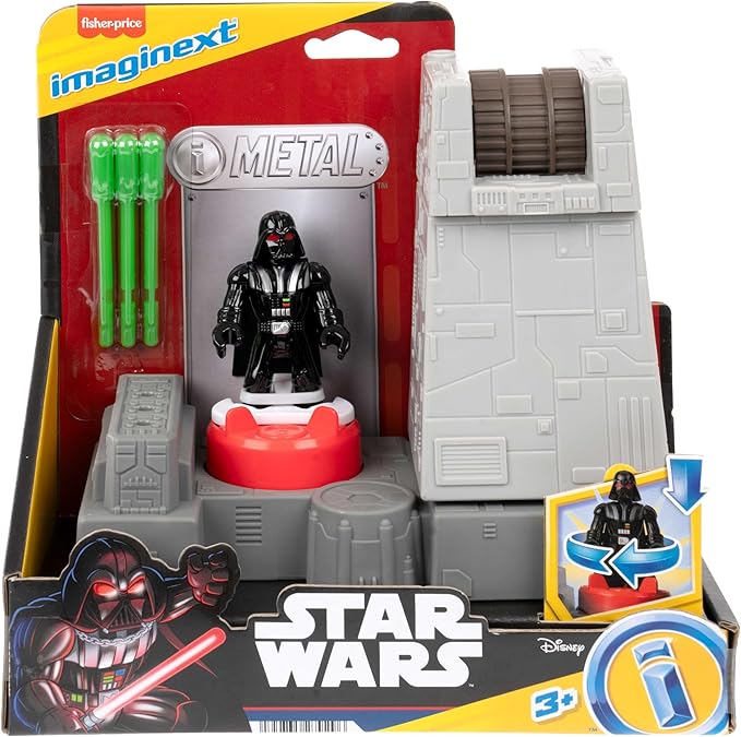 Fisher-Price Imaginext Star Wars Toys Death Star Turret Cannon with Darth Vader Metal Character Key for Kids Ages 3+ Years