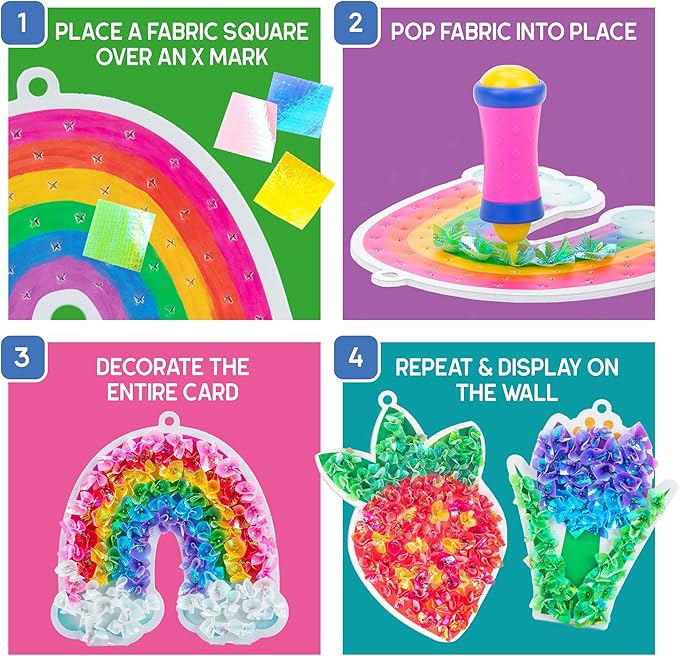 Educational Insights Tufting Craft Kit - Arts and Crafts for Kids, Toddler Art Supplies, Toddler DIY Sensory Activity, Gift for Girls and Boys Ages 5+, Stocking Stuffers for Kids