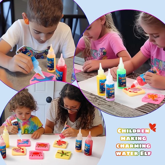 VXIENFTU Magic Water Elf Toy Kit for Kids,Aqua Fairy Water Gel Kit,DIY Magic Water Gel Craft Kit,Gift for Christmas, Birthday Gifts, for Boys Girls Party Favors