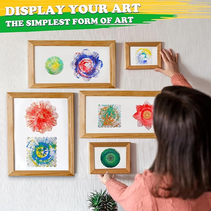 Arts and Crafts for Kids Ages 4-8,Paint Spin Art Machine Kit,Art Craft Set for 6-9 Year Old,Cool Painting Spinner Toys Kits Set,Art Supplies Birthday Gifts for Boy Girl Ages 6 7 8 9 10 11 12 (Green)