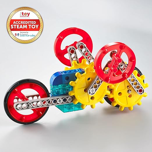 My Gears Transport Set - 118 Pieces - 8+ Activities - Gears Toys for Kids - Build Rotating, Moving Models - Building Toys for Kids Ages 4-8