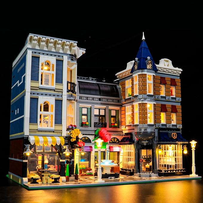 YEABRICKS LED Light for Lego-10255 Creator The Assembly Square Building Blocks Model (Lego Set NOT Included)